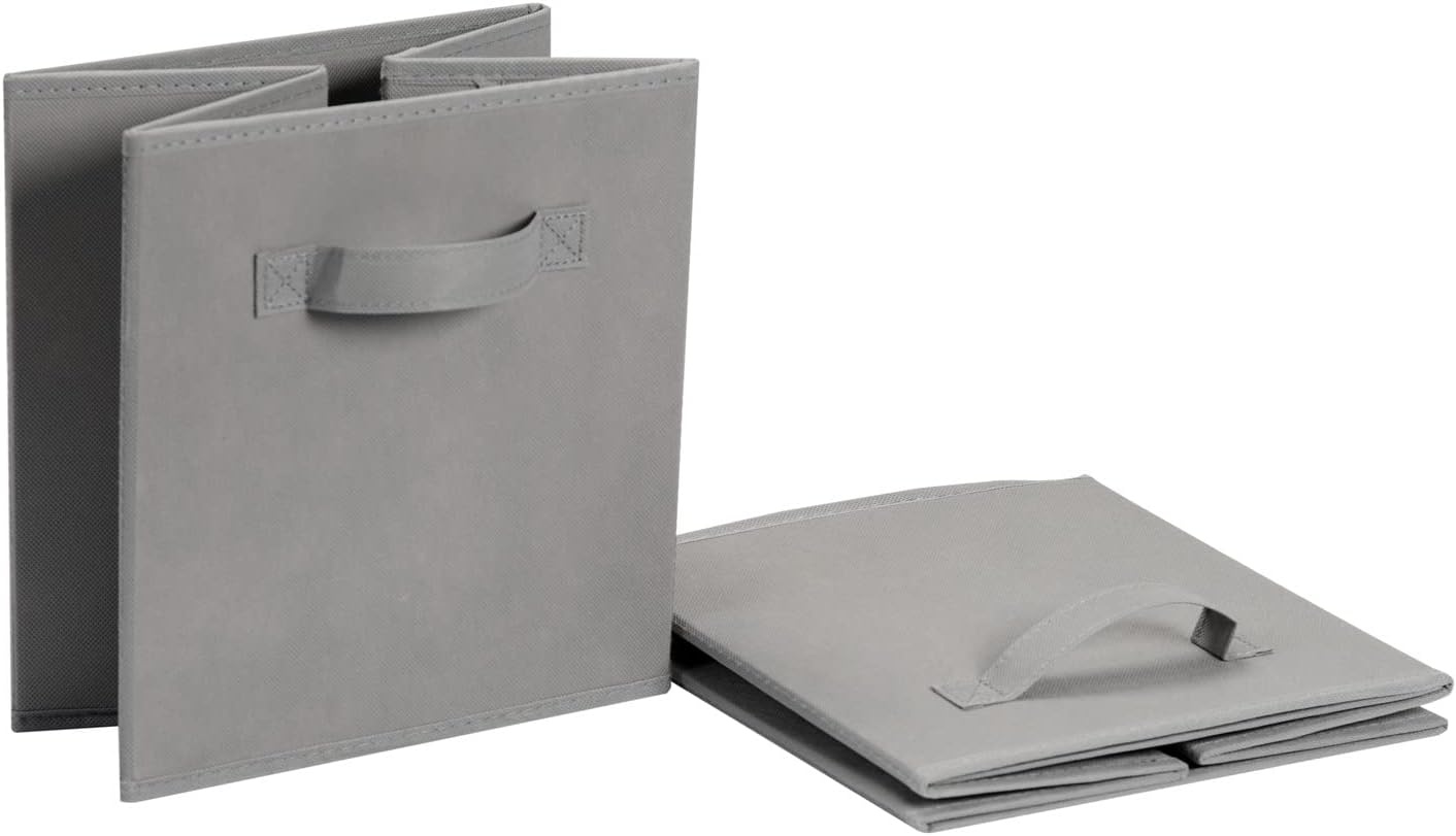 Foldable Storage Cubes, 6-Pack, Grey, 33cm - Image 2