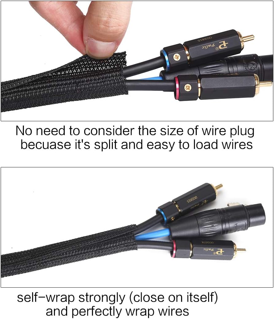 10ft 1/2 Inch Cord Protector Wire Loom Tubing Cable Sleeve Split Sleeving - Image 2