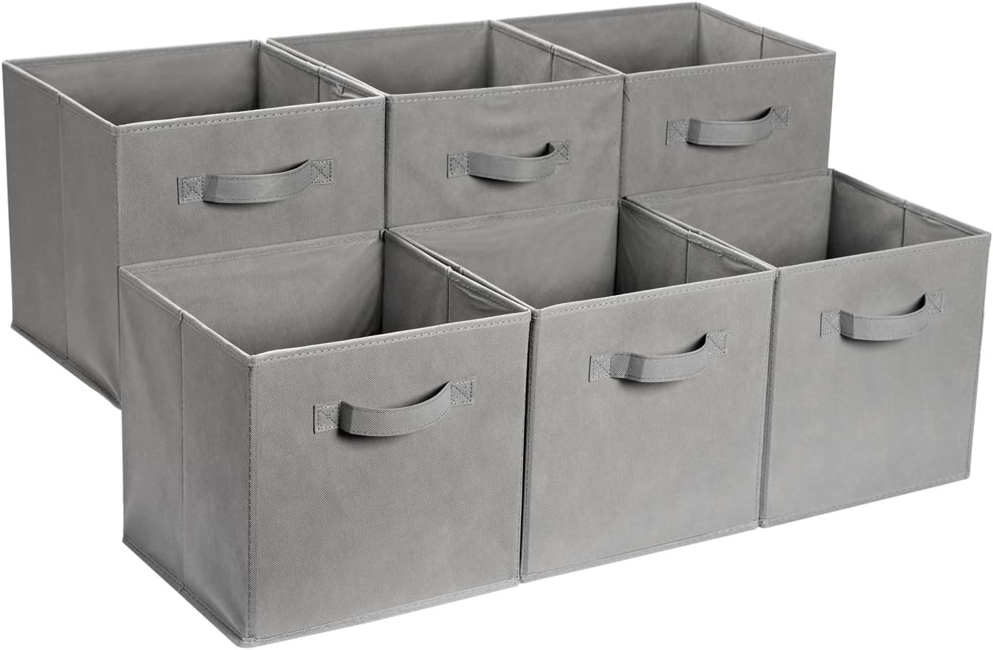 Foldable Storage Cubes, 6-Pack, Grey, 33cm