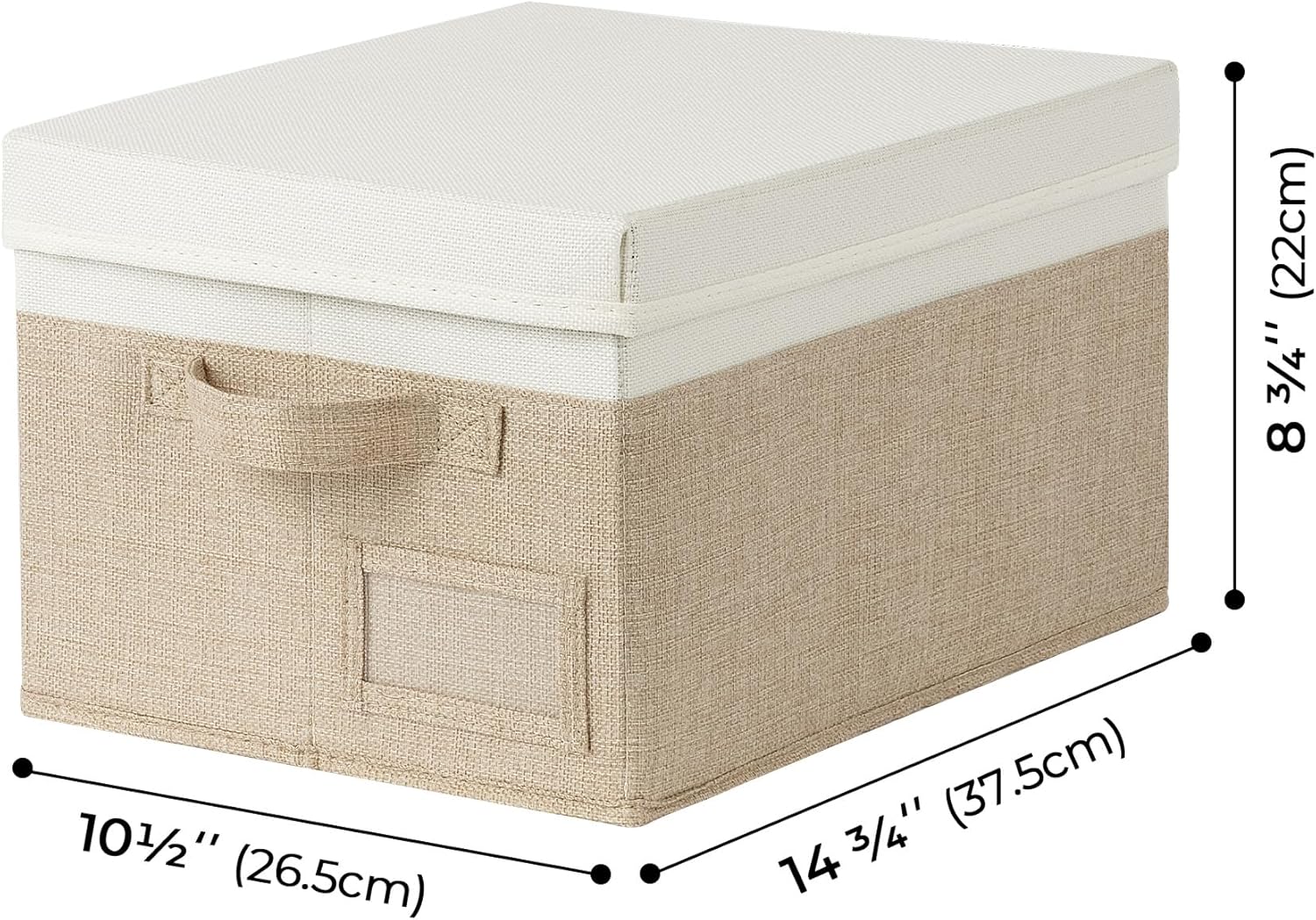 Large Storage Boxes with Lids, Pack of 3, Cloth Organisers for Wardrobe, Shelves, and Bedroom, Foldable - Image 5