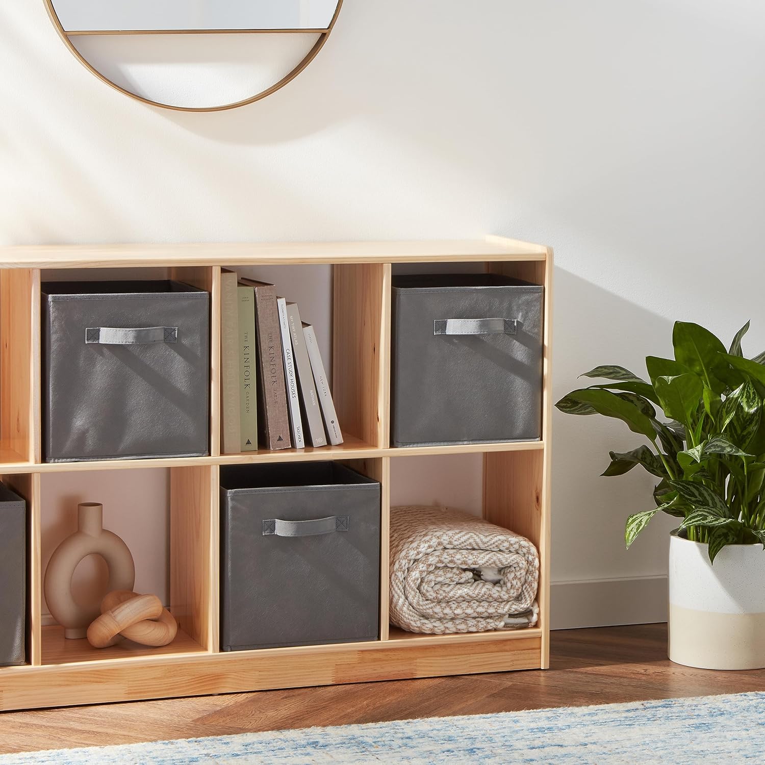Foldable Storage Cubes, 6-Pack, Grey, 33cm - Image 4